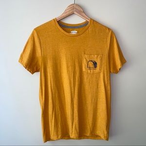 OLD NAVY “Tuesday Vibes” Pocket Tee—Mustard Yellow
